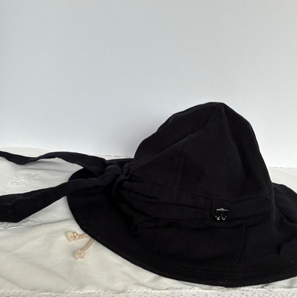 John Callanan Sun Hat Vacation Wide Brim Rear Tie Summer Beach Elegant Resort